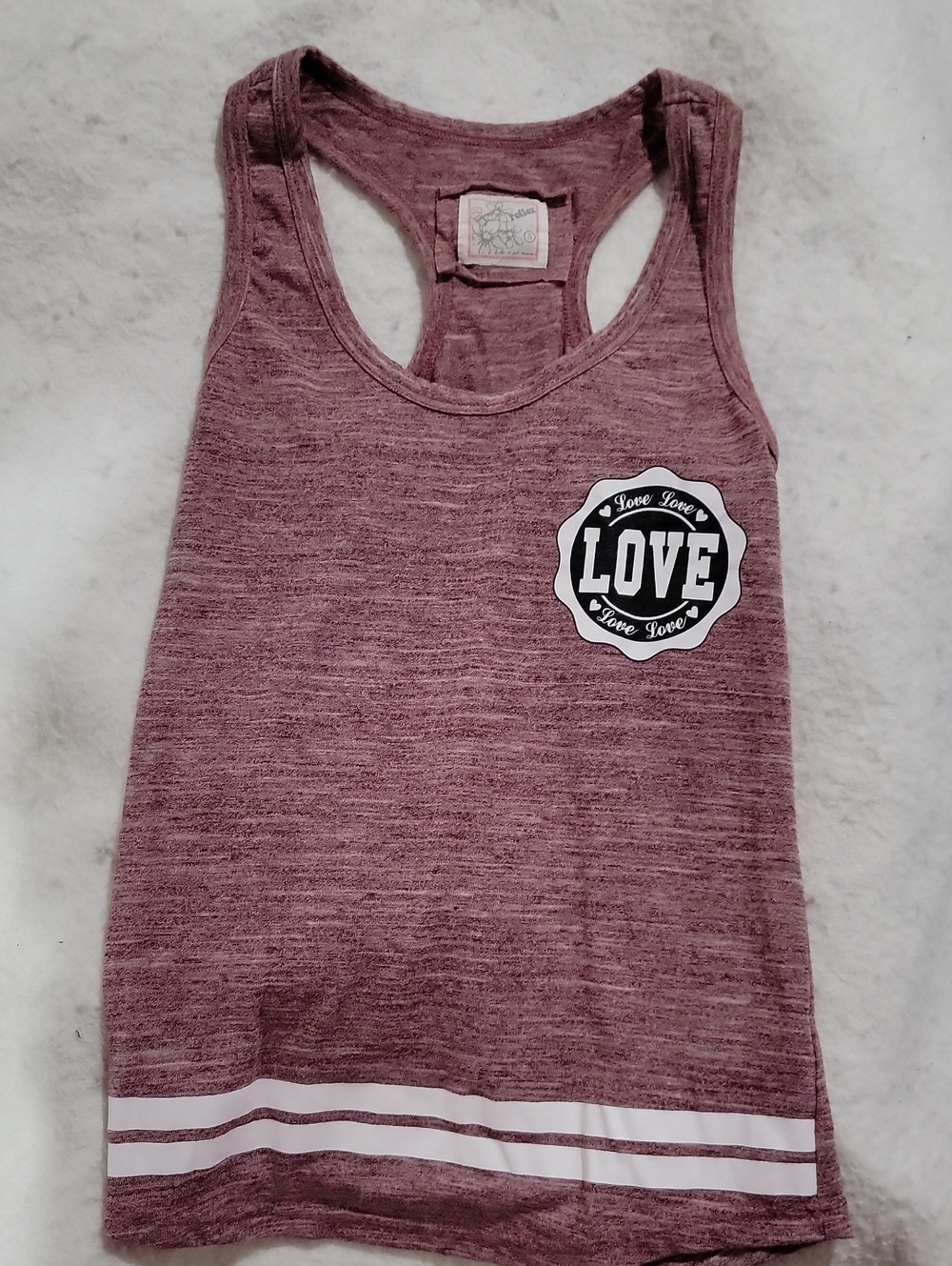 Reflex Heather Mauve Ribbed Tank Top Soft Cute